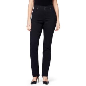 Gloria Vanderbilt Womens Amanda Classic High Rise Tapered Jean Petite (18 Plus, Black)