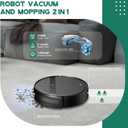 Robot Vacuum and Mop Combo, App/Alexa Control, Smart Robot Vacuum Cleaner, Ultra-Thin, Automatic Recharge Robotic Vacuum Cleaner for Pet Hair/Carpet/Hard Floor (Black Dimgray)
