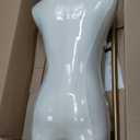 SHAREWIN Female Mannequin Torso Women Dress Forms for Sewing Manicanequin Body High Stability Gold Metal Stand for Clothing Dress Jewelry Display Adjustable Height 50-70 Thin Body