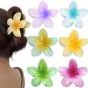 New Flower Hair Clips,Hawaiian Flower Claw，Wonderful Gift,Strong Hold Claw Hair Clips for Women Thick Hair & Thin Hair, Fabulous Color