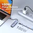 2 x USB C Hub, 6 in 1 Multi-Port Dock, 4K HDMI, 100W Power Delivery, 3 x USB 3.0, SD/TF Card Reader for Notebooks and Smart Devices, Works with USB C Laptops Dell/HP/Surface and More