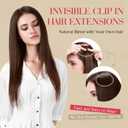 Rich Choices Real Human Hair Clip In Extensions-6 Pcs Single Clip Design-100% Remy Hairs Invisible Clip in Extensions for Thin Short Hair-Seamless Hairpieces for Women-10 Inches #2R Chocolate Brown