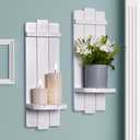 Yorkmills Sconces Wall Decor Set of 2, Large Wall Candle Holder White Decor