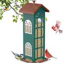 Metal Bird Feeder The Most Popular Bird Feeders for Outdoors Hanging,Waterproof and Rust-Proof,Easy Cleaning,Wild Bird Feeders Attracting Chickadees Goldfinches Cardinals Finches and Sparrows