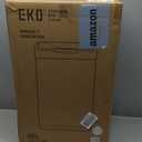 EKO Mirage-T 50 Liter / 13.2 Gallon Touchless Rectangular Motion Sensor Trash Can, Brushed Stainless Steel Finish
