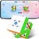 GAN 356 i Carry E, Smart Speed Cube 3x3 Magnetic Connected Electronic Bluetooth Speedcube for Kids Adults Timer Tracking Movement Steps with App Online Competition, Battery Replaceable Frosted Version