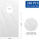 Tallew Christmas Door Hanger Bags Clear Plastic Poly Hanging Waterproof Perforated Newspaper Bag for Door Knob Flyers Newspapers Mail Magazine Notices Brochures Outdoor Avoid Dirt(6 x 12 Inch,240 Pcs)