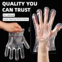 2 x 100-Count Disposable PE Safety Work Gloves, One Size Fits Most | Lightweight and Durable Hand Protection for Cleaning, Food Handling, and Light Industrial Tasks