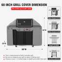 Ultimate Durable 60 Inch Grill Cover for Outdoor Grill,Heavy Duty Waterproof Rip-Proof BBQ Cover,Fade Resistant Gas Grill Cover with Straps,3-4 Burner Barbecue Cover for Weber Char-Broil Nexgrill,etc