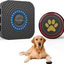 ChunHee Dog Bells to Go Outside,Dog Door Bell for Dogs to Ring to Go Outside,Bells for Dog Training to Go Outside,Dog Bell with Adjustable Volume,1 receivers & 1 Dog Buttons [Black]