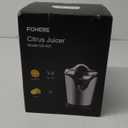 FOHERE Orange Juicer Squeezer Electric Citrus Juicer with Two Interchangeable Cones Suitable for orange, lemon and Grapefruit, Brushed Stainless Steel