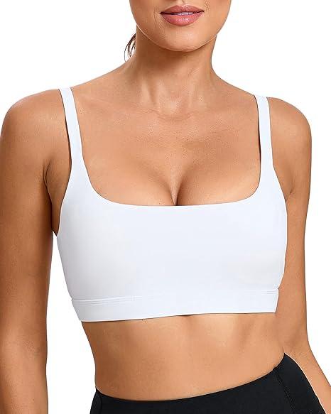RUNNING GIRL Sports Bras for Women,Square Neck Sports Bra Medium Support Yoga Bra Workout Crop Top with Removable Cups, Size: M