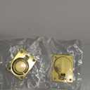 QCAA Solid Brass Flush Ring Pull, 2-1/2" x 1-7/8", Polished Brass, 2 Pack, Made in Taiwan