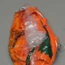 LOAVER 3 Pcs Halloween Pumpkin Costume for Women Adults,Pumpkin Poncho with Headband and Candy Bag for Halloween Costume Trick Or Treat Cosplay Party Accessories