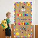 2 x YQUQWN Back to School Classroom Bulletin Board Decoration Set Be The Reason Someone Smiles Today Bulletin Board for Kindergarten Preschool Elementary Middle School Wall Door Classroom Decor