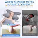Cervical Neck Pillow, Ergonomic Memory Foam Pillows for Neck Pain Relief with Breathable Pillowcase, Adjustable Contour Neck Support Pillow for Side Back Stomach Sleepers (Gray)