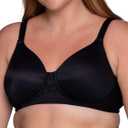 Vanity Fair Women's Full Figure Beauty Back Smoothing Bra, 4 Way Stretch Fabric, Lightly Lined Cups up to H (36DD, Wirefree - Black)