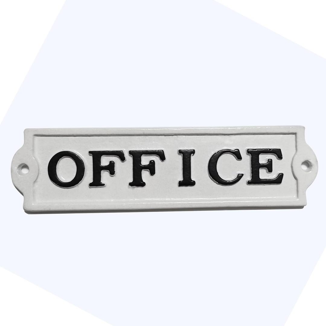 Cast Iron Office Sign - Door Decor - Plaque