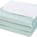 Washable Waterproof Incontinence Bed Pads - 34 x 36 Inch Reusable Underpad Sheet for Chair, Sofa and Mattress Protectors Pack of 3
