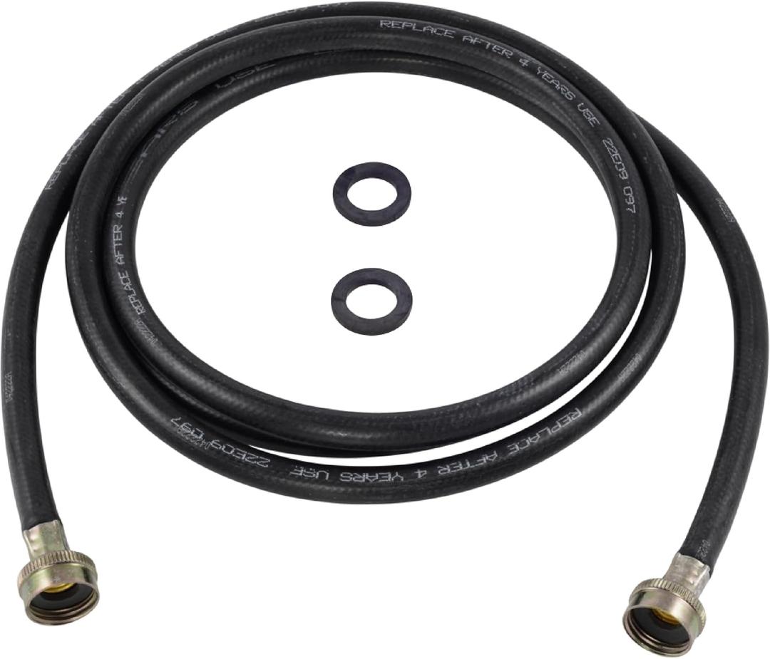 Eastman Washing Machine Drain Hose, 3/4 Inch FHT Connection, 10 Foot Black Rubber, 60329N