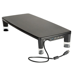3M Adjustable Monitor Stand with 4-Port USB Hub, Black, Great for Computer Monitors, Laptops, TVs, Speakers, Printers and More