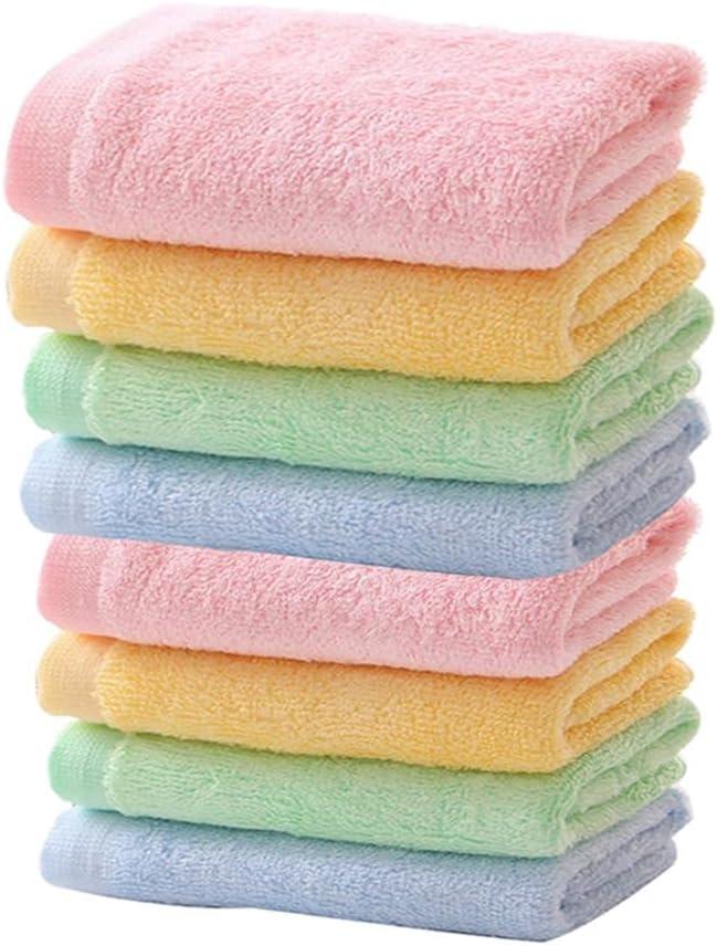 Hand Towels, Baby Wash Cloth Set of 8-Pack, 10'' x 20'', Multi-Purpose Fingertip Towels, Super Softness Face Cloths for Baby, Kids, Bathroom, Hote, Spa, Kitchen