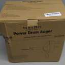 Drain Auger, Clog Remover with Drill Adapter, 25 Feet Flexible Plumbing Snake Use Manually or Powered for Kitchen, Bathroom and Shower Sink, Comes with Gloves (orange)