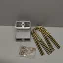 4 inch Universal Leaf Spring Lowering Block Kits, 5" Length x 2-1/3" Width Blocks, with 4 Pack Heavy Duty Galvanized U-Bolts