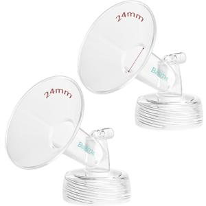 24MM Wide-Mouth Flange Spectra Replacement Pump Parts for S1 S2 - BPA Free Spectra Replacement Pump Parts - Perfect for Travel & Working Moms (2-Pack)
