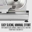 Weston Electric Meat Cutting Machine, Deli & Food Slicer, Adjustable Slice Thickness, Non-Slip Suction Feet, Removable 9 Stainless Steel Blade, Easy to Clean, Size: Removable 9" Stainless Steel Blade