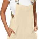 ANRABESS Women's Short Overalls Summer Adjustable Strap Loose Fit Bib Shortalls Rompers Spring Travel Vacation Clothes 2026 Large