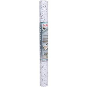 Con-Tact Brand Creative Covering, Self-Adhesive Shelf Liner, Multi-Purpose Vinyl Roll, Easy to Use and Apply, 18'' x 16', Granite Black and White