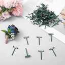 Ouligay 100PCS Boutonniere Pins T-Shaped Corsage Pins for Men Women Plastic Safety Clips for Bride Groom Tiny Safety Pin Brooch for Flower Bouquets Wedding Festivals Birthday