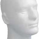 Male Wig Display Mannequin Head Stand Model Styrofoam Foam White