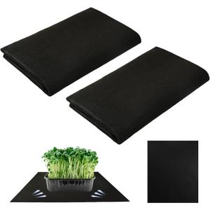 2Pack Automatic Plant Watering Mat 47.2"x39.4" Capillary Mat for Plants Watering Mat Automatic Watering System for Potted Plants 3mm Thick Self Watering Mat for Greenhouse Indoor Plants (Black)