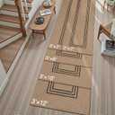 LUMI 2x7 Jute Runner Rug Non Slip for Hallway, Natural Rustic Carpet No Shedding, Farmhouse Braided Area Mat Indoor High Traffic for Living Room, Entryway, Kitchen, Laundry