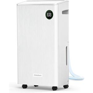 4500 Sq.Ft Dehumidifier with Drain Hose Max 80 Pint, Automatic Defrosting, Intelligent Humidity Control with 24HR Timer, Smart Quiet Dehumidifier, for Basement, Bathroom, Bedroom, Home, White