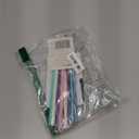 10 Reusable Silicone Drinking Straws + Cleaning Brush, 30 Ounce - 20 Ounce Tumblers Compatible, Dishwasher Safe, Extra Long Straw - Silicone Straws Reusable (Straight (5mm))