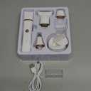 4-in-1 Electric Bikini Trimmer for Women - Painless Electric Razors for Facial/Body/Armpit/Pubic Hair, IPX7 Waterproof Replaceable Shaver Head & Nose Hair Trimmer for Travel, Gifts for Girlfriend Wife (Off White)