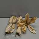 vctops 6 PCS Christmas Glitter Flowers 11 Inch Christmas Tree Wreath Ornaments Poinsettia Artificial Flower Xmas New Year Wedding Party Holiday DIY Decoration, Khaki