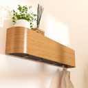 OLEEK wall Coat Rack - wall Shelf with Hooks - entryway Hooks - entryway Shelf - Modern Coat Rack - Wooden Coat Rack wall Mount for Home Decor - Wooden Mount for Home Decor - Coat Hanger Wall Mount