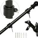 NELXINJO 5FT Flag Pole with Bracket,Professional Stainless Steel No Tangle Spinning Pole and Flag Pole Kit with Bracket for Residential or Commercial