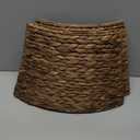 28in Christmas Tree Collar - Woven Hyacinth Tree Collars for Artificial Trees - Rattan Rustic Farmhouse Basket for Tree Base Cover with Cord Cut-Out for 6ft 7.5ft Tree (Brown)