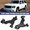 ACROPIX Front Lower Control Arms with Ball Joint Assembly Fit for Buick Enclave for Chevy Traverse for GMC Acadia Left Right Passenger Driver Side K80669 K80670 - Pack of 2 Black