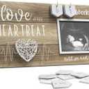 Baby Sonogram Picture Frame with Countdown Weeks - Standard 4"x3" Ultrasound Photo - Pregnancy Announcements Ideas - Gender Reveal Baby-Shower Gift - New Mom Expecting Parents to Be Keepsake Gifts