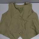 SUUKSESS Women's Summer 2 Piece Sets Button Down V Neck Vest Pockets Shorts Sets(Army Green, S)