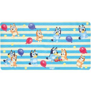 Bluey Bath Mat for Kids, Toddlers and Babies, 15.5 by 22 Inch, Non Slip, Bathtub Mat with Suction Cups, Machine Washable, Cushioned to Protect, Easy to Clean, Official Bluey Characters