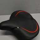 Bicycle Seat, Bike Seat for Women Men Extra Comfort Wide, Oversized Comfortable Seats Saddle for Peloton Bikes, Fit for Exercise Bikes, Electric Bikes, Mountain Bikes, Cruiser Bikes (Red)