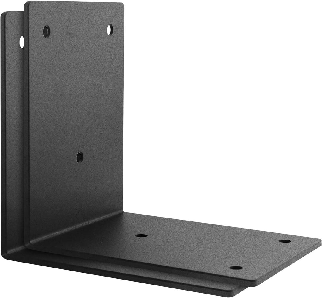 2 Pack Heavy Duty Corner Angle Brackets for Outdoor Framing 8" x 6" 90 Degree Thickness 5mm(1/5"), L Bracket for Wood 6X6