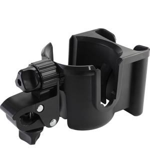 Universal Stroller Cup Holder with Phone Holder, 360°Rotatable Bottle Holder with Strong Clip, Accessories for Stroller, Bike, Wheelchair, Walker, Scooter (UM-SCH-B2409, Large)